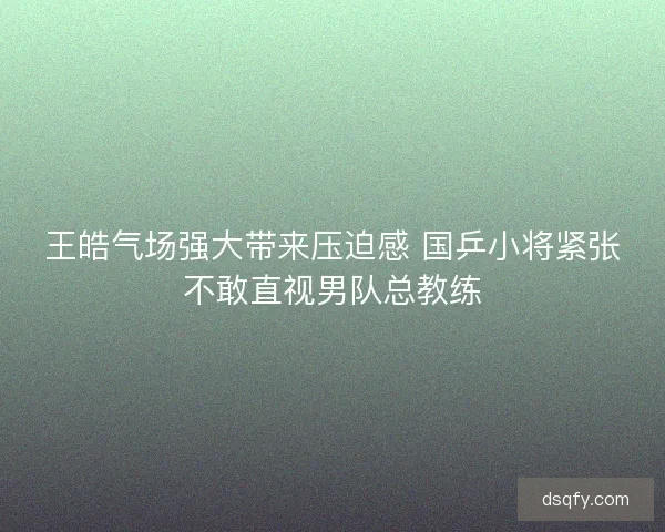 王皓气场强大带来压迫感 国乒小将紧张不敢直视男队总教练 王皓气场强大带来压迫感 国乒小将紧张不敢直视男队总教练